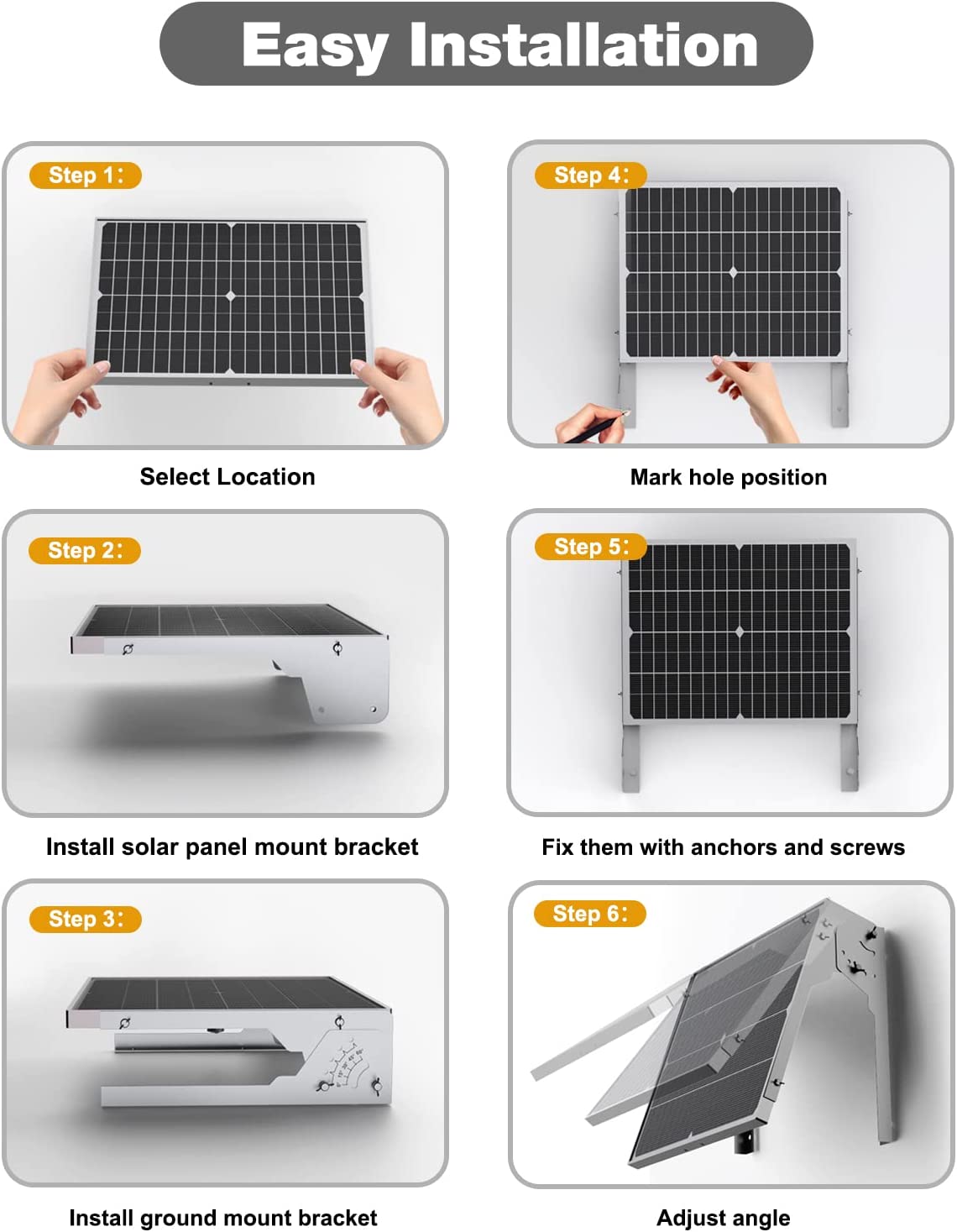 Allto Solar Adjustable Solar Panel Tilt Mount Mounting Bracket – Gennex ...