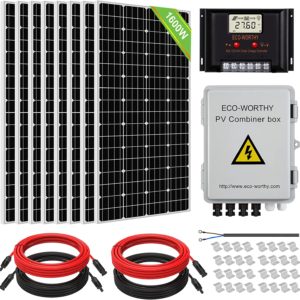 ECO-WORTHY 1500W 24V 6Kwh/day Solar Panel Off Grid House System